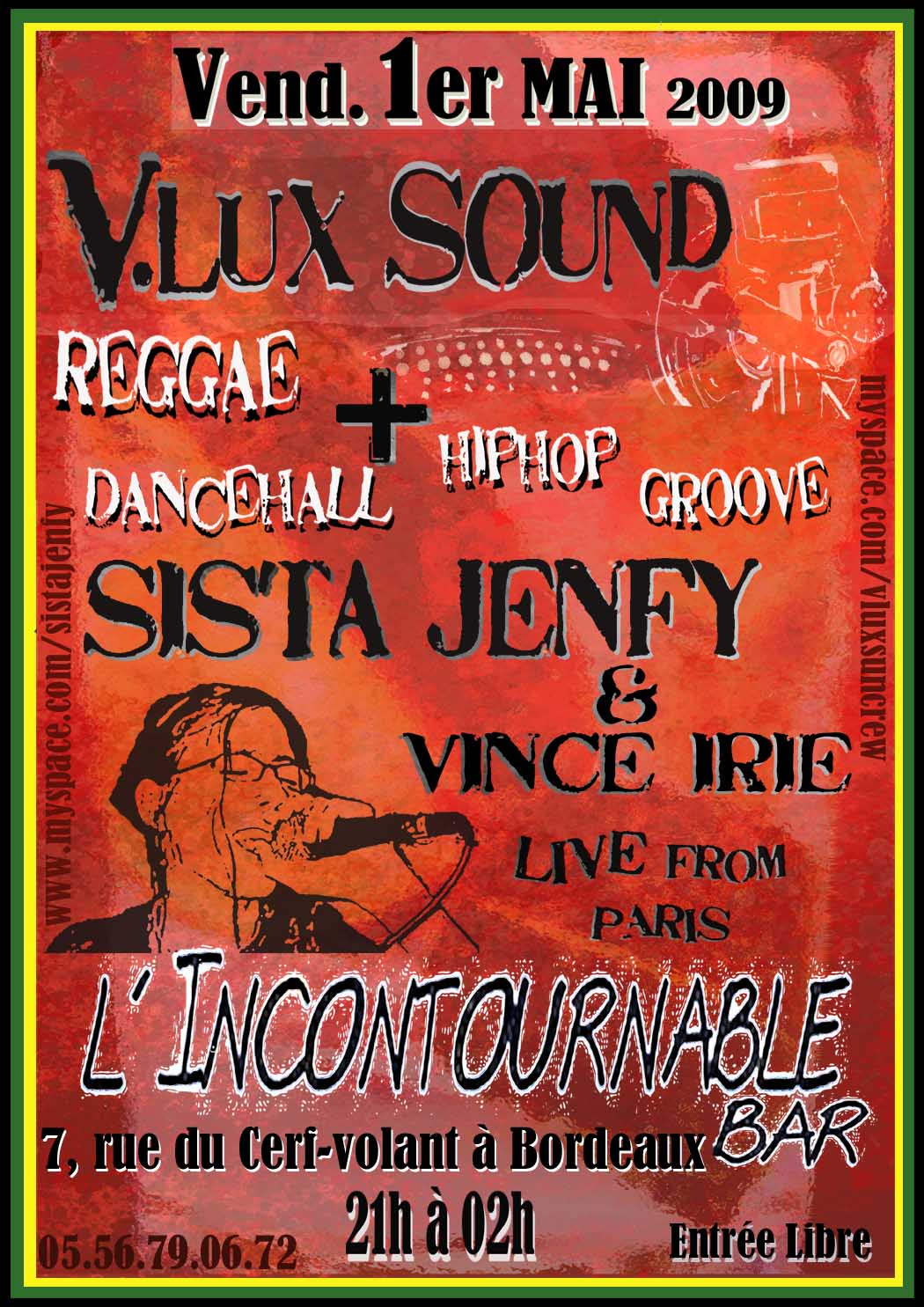 Flyer V.LuxSound + SistaJenfy&VinceIrie