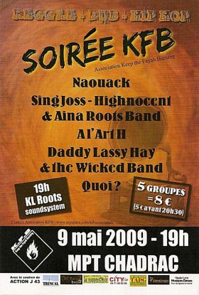 Flyer Singjoss/Highnocent, Daddy lassyhay - Concert le 09/05/2009 à Chadrac