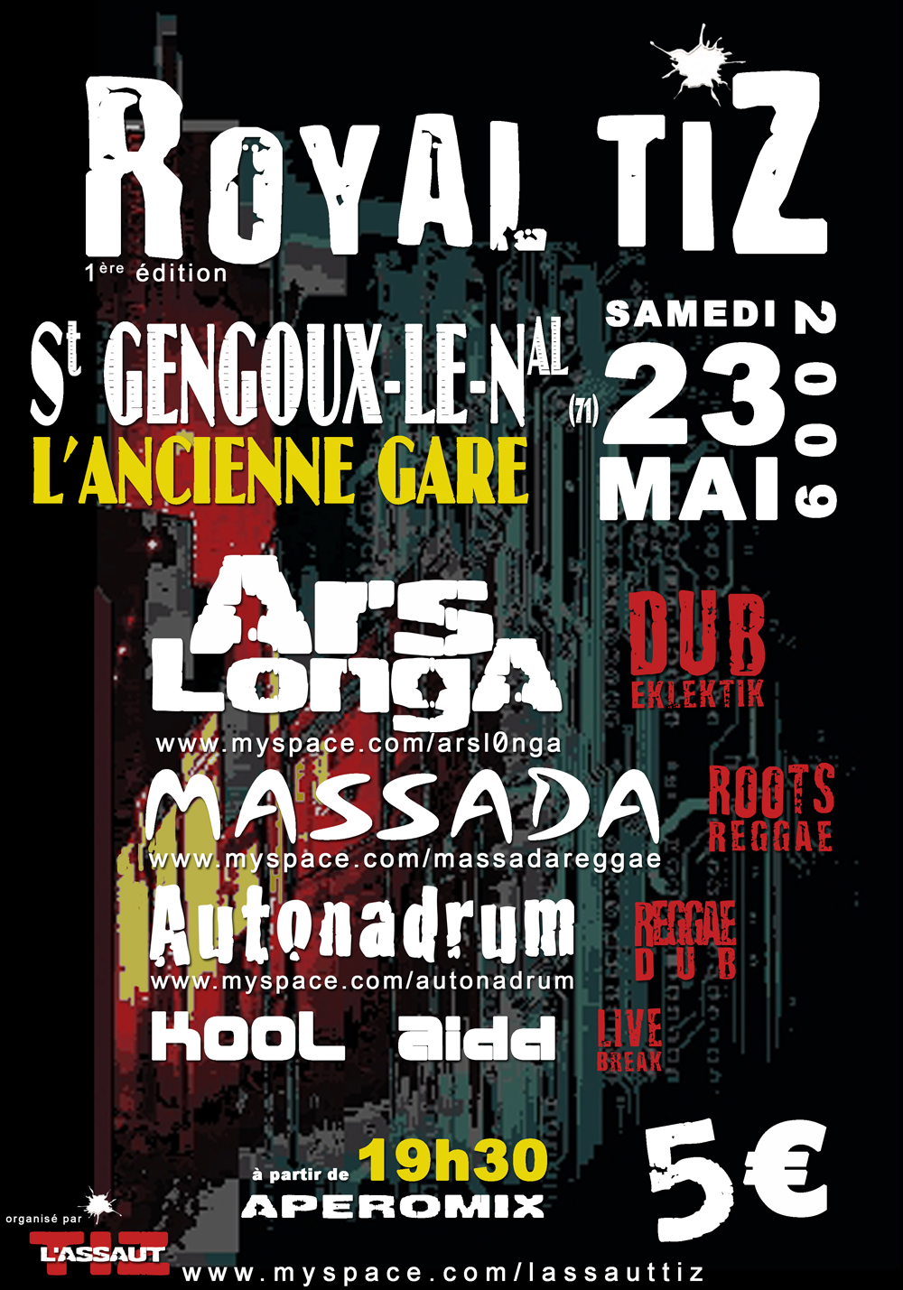 Flyer ArsLongA - Festival le samedi 23 mai 2009 à Saint Gengoux-le-national