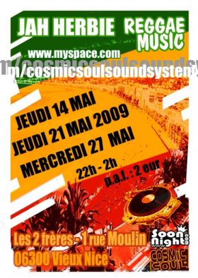 Flyer Cosmic Soul sound - Sound system le jeudi 21 mai 2009 à Nice