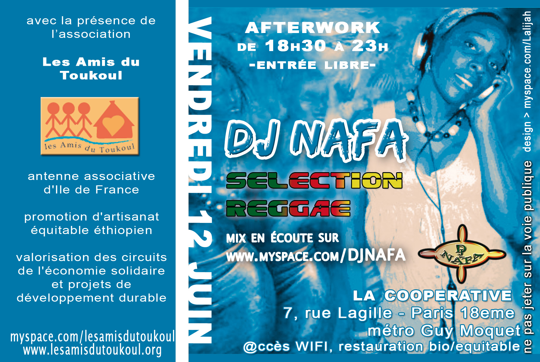 Flyer DJ NAFA FEAT EMPRESSWEFARI - Sound system le 12/06/2009 à Paris