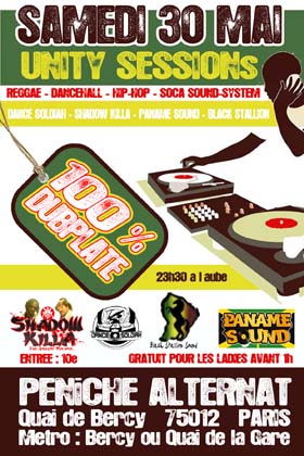 Flyer UNITY SESSIONS 16th EDITIONS - Sound system le 30/05/2009 à Paris