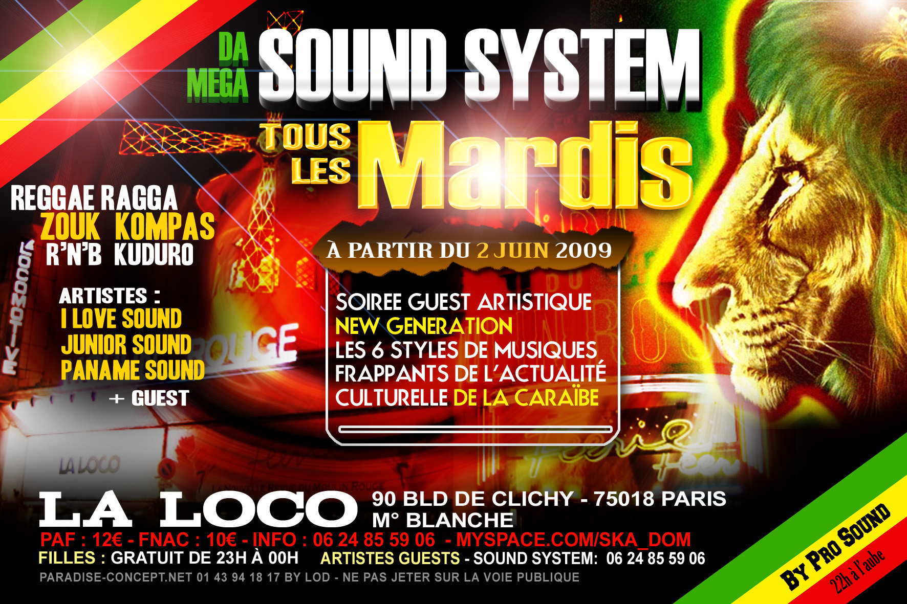 Flyer: Sound PRO Reggae Ragga Zouk Compas