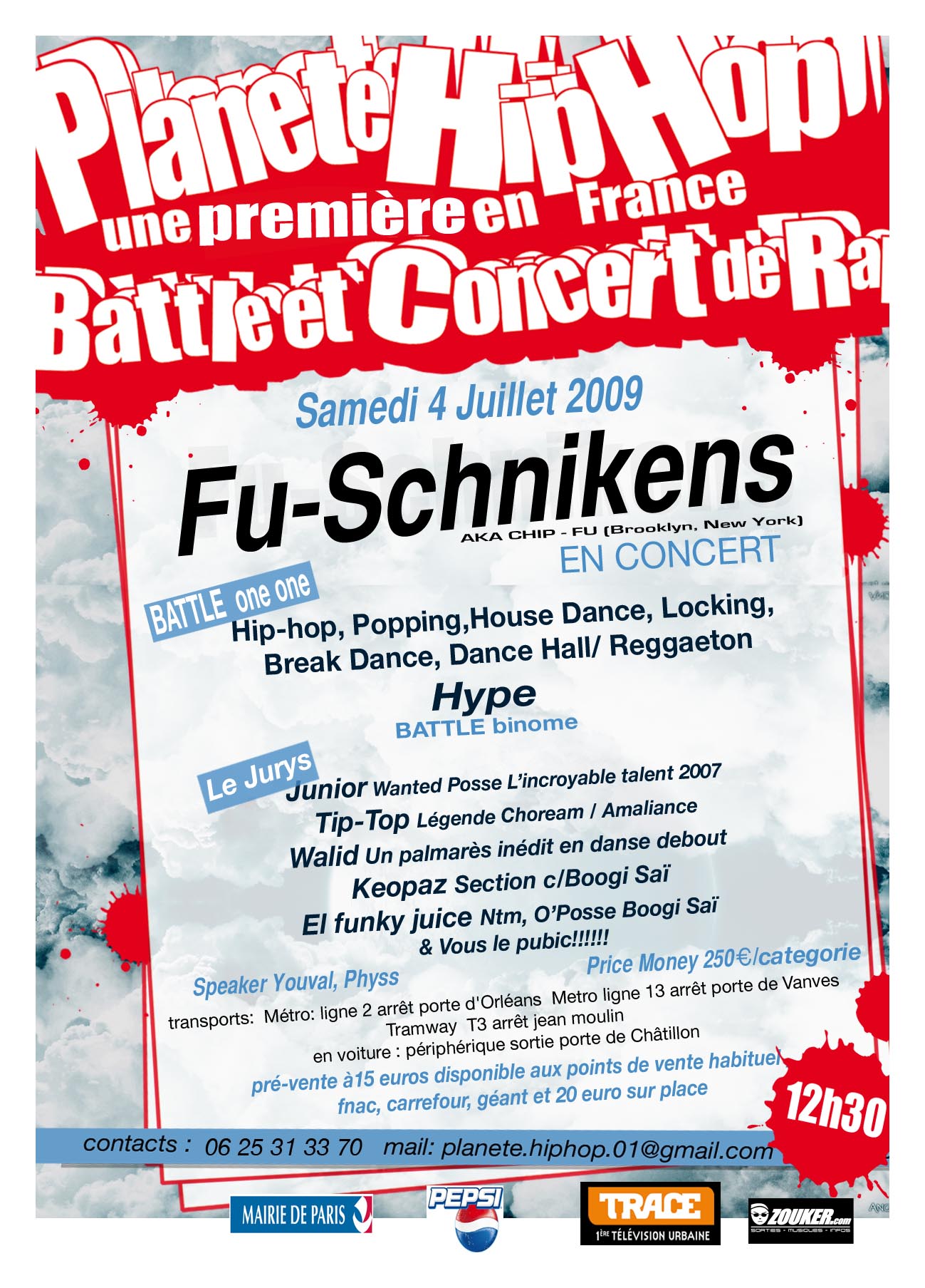 Flyer FU-SCHNIKENS - Concert le 07-04-2009 à paris
