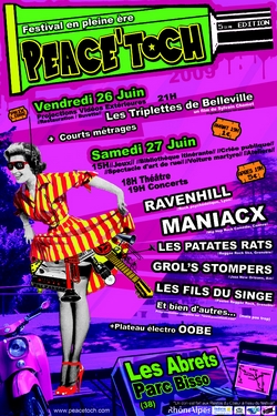 Flyer Festival PEACE'TOCH #5 - Festival le 06-27-2009 à LES ABRETS (38)