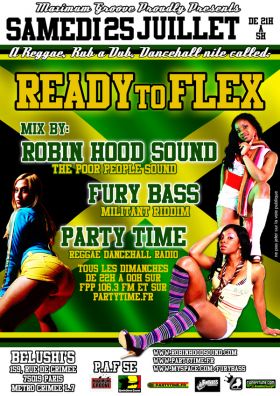 Flyer Robin Hood + Party Time + Fury Bass - Sound system le 25/07/2009 à PARIS