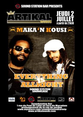 Flyer Artikal Music Soundsystem showcase - Sound system le 02/07/2009 à MONTPELLIER CENTRE