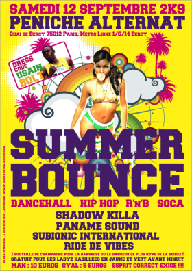 Flyer SUMMERBOUNCE - Sound system le 12/09/2009 à Paris