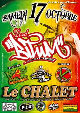 Flyer LORD BITUM+POScrewSOUND+Koltcha Sou - Concert le samedi 17 octobre 2009 à toulon