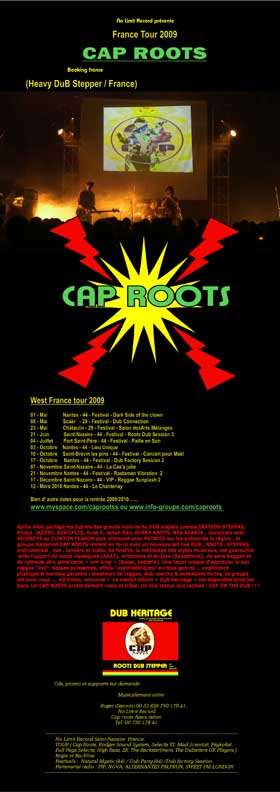 Flyer Cap Roots - Concert le samedi 17 octobre 2009 à Nantes