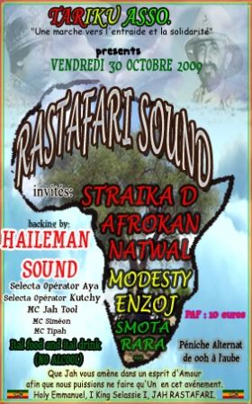 Flyer STRAIKA, NATWAL, AFROKAN, MODESTY, - Sound system le 10-30-2009 à Paris