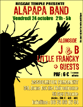 Flyer Alapapa+Francky, J&B,L2P,RhumG... - Concert le vendredi 24 octobre 2003 à Saint-Cyr-l'Ecole