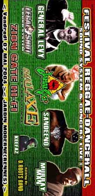 Flyer Festival Reggae_Dancehall - Concert le vendredi 7 mai 2004 à Rennes
