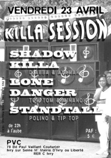 Flyer shadow killer,lone danger,standtall - Concert le 04-23-2004 à IVRY / SEINE
