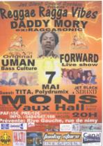 Flyer DADDY MORY - Concert le vendredi 7 mai 2004 à Mons