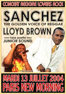 Flyer Sanchez & LLoyd Brown - Concert le 07-13-2004 à Paris