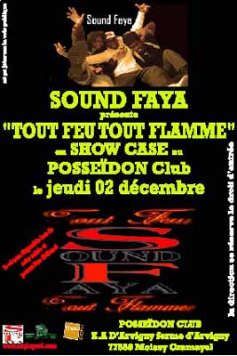 Flyer SOUND FAYA - Concert le jeudi 2 décembre 2004 à Moissy Cramayel