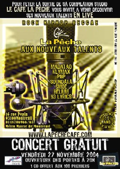 Flyer Smoé& DDR band, 93 Lyrics... - Concert le 11-27-2004 à Montreuil