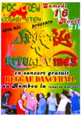 Flyer POS CREW, Jamaoby & Ritual Vibes - Concert le samedi 16 avril 2005 à TOULON