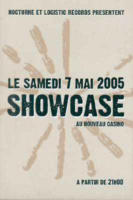 Flyer Showcase Logistic Records - Concert le samedi 7 mai 2005 à Paris