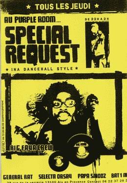 Flyer Big Faya Sound - Sound system le jeudi 28 avril 2005 à Aix en provence