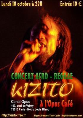 Flyer KIZITO - Concert le 10/10/2005 à Paris