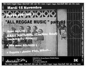 Flyer ALL REGGAE PARTY#1 - Sound system le 15/11/2005 à Paris