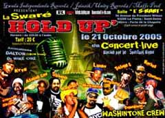 Flyer KRYS / OLIVER STONE / SLIKEE / ASA - Concert le vendredi 21 octobre 2005 à la plaine saint denis