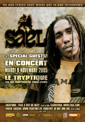 Flyer SAEL & GUEST - Concert le mardi 8 novembre 2005 à Paris