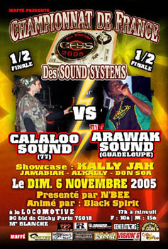 Flyer Championnat des sound system - Sound system le dimanche 6 novembre 2005 à Paris