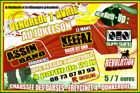 Flyer Keefaz-Assin-Revolution-Supaswing. - Concert le 07/04/2006 à Dunkerque