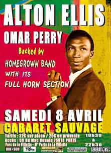Flyer Alton Elis + Omar Perry - Concert le samedi 8 avril 2006 à Paris