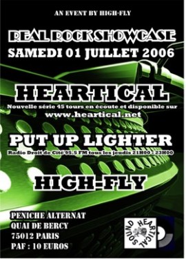 Flyer HEARTICAL/HIGH-FLY/PUT UP LIGHTER - Sound system le 01/07/2006 à Paris