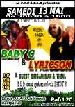 Flyer BABY G & LYRICSON - Concert le samedi 13 mai 2006 à Montpellier