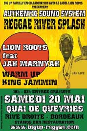 Flyer LION ROOTS SOUND feat JAH MARNYAH - Sound system le 20/05/2006 à BORDEAUX