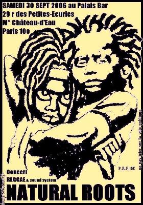 Flyer NATURAL ROOTS - Concert le samedi 30 septembre 2006 à Paris