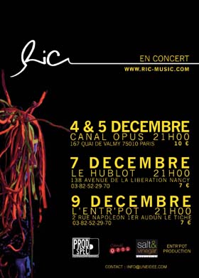 Flyer R.I.C. (Roots Intention Crew) - Concert le 05/12/2006 à Paris