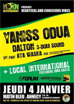 Flyer YANISS ODUA - Sound system le 01-04-2007 à Annecy