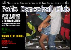 Flyer Paris Dancehall Club - Sound system le jeudi 18 janvier 2007 à Paris