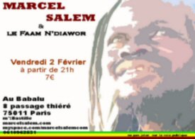 Flyer Marcel salem & le faam n'diawor - Concert le 02/02/2007 à Paris