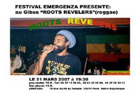 Flyer ROOTS REVELERS - Festival le 21/03/2007 à Paris