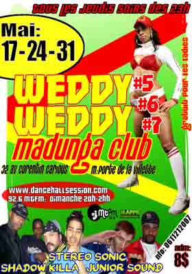 Flyer WEDDY WEDDY HOT &SEXY - Sound system le jeudi 24 mai 2007 à PARIS