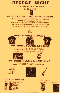 Flyer NATURAL ROOTS - Concert le 06-23-2007 à St Thibeault-les-Vignes
