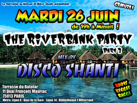 Flyer Disco Shanti - Sound system le 26/06/2007 à Paris