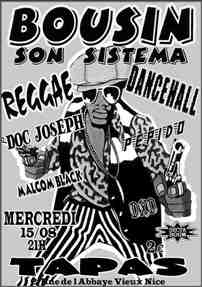 Flyer BOUSIN SON SISTEMA - Sound system le mercredi 15 août 2007 à NICE