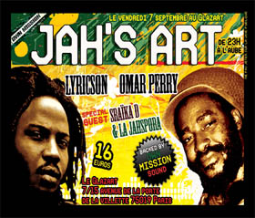 Flyer LYRICSON - OMAR PERRY - STRAIKA D - Sound system le vendredi 7 septembre 2007 à Paris