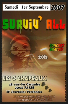 Flyer Surviv'All - Concert le 01/09/2007 à Paris